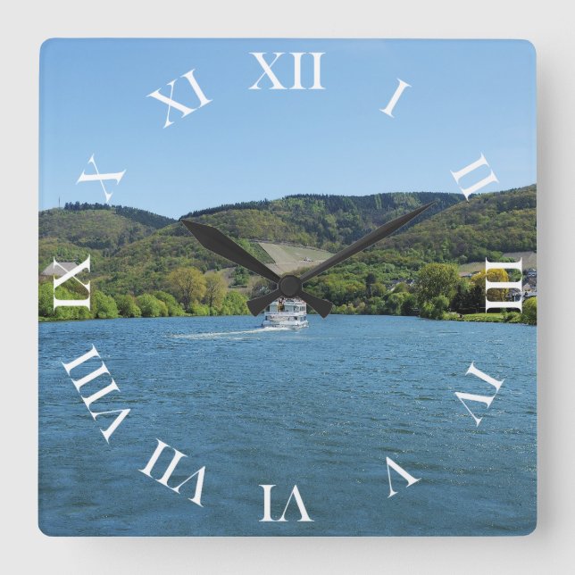 Mosel bei Andel Fyrkantig Klocka (Framsida)