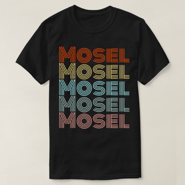 Mosel Retro Stil Pflzer Moselaner T Shirt (Design framsida)