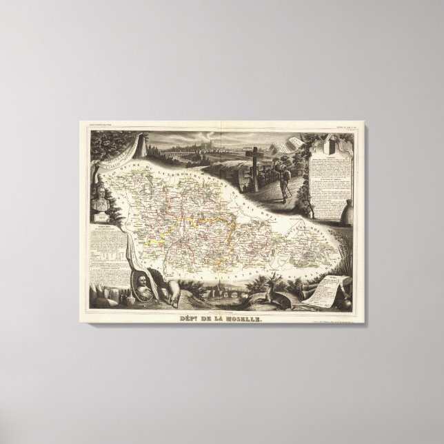 Moselle-avdelningen Canvastryck (Framsida)