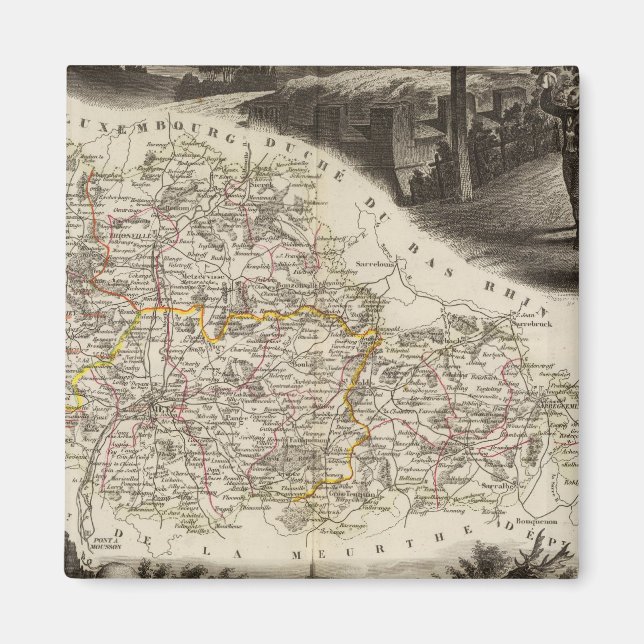 Moselle-avdelningen Magnet (Framsidan)