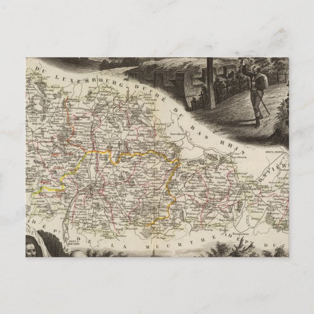 Moselle-avdelningen Vykort (Framsida)