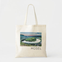 Moselle Calmont Loop Bremm Solnedgång Flod Souveni Tygkasse