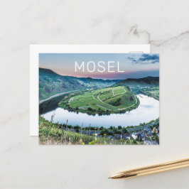 Moselle Calmont Loop Bremm Sunset River Souvenir Helg Vykort