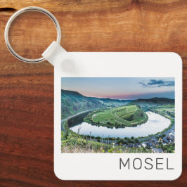 Moselle Calmont Loop Bremm Sunset River Souvenir Nyckelring