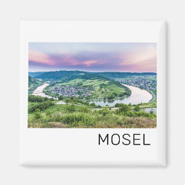 Moselle Loop Sunset Kroev Panorama Tyskland Magnet