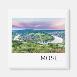 Moselle Loop Sunset Kroev Panorama Tyskland Magnet