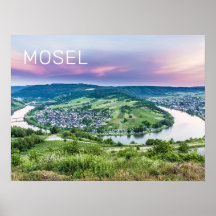 Moselle Loop Sunset Kroev Panorama Tyskland