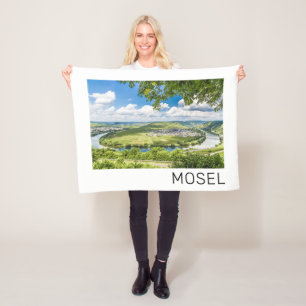 Moselle Loop Trittenheim Panorama Tyskland Souveni Fleecefilt