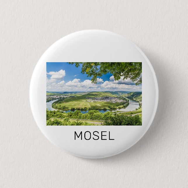 Moselle Loop Trittenheim Panorama Tyskland Souveni Knapp (Framsida)
