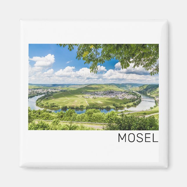 Moselle Loop Trittenheim Panorama Tyskland Souveni Magnet (Framsidan)