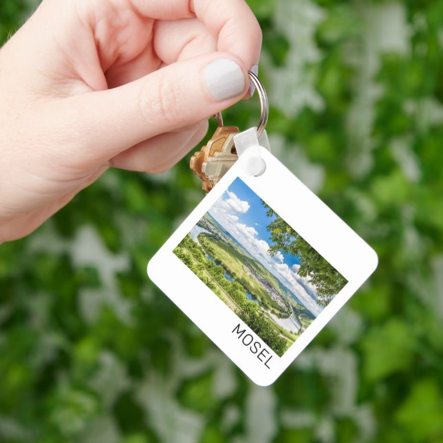 Moselle Loop Trittenheim Panorama Tyskland Souveni Nyckelring (Hand)