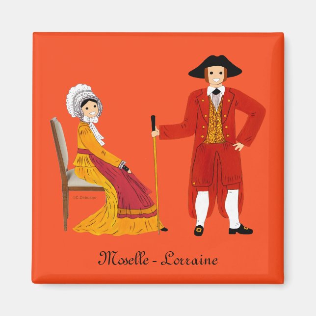 Moselle, Lorraine, Frankrike Magnet (Framsidan)