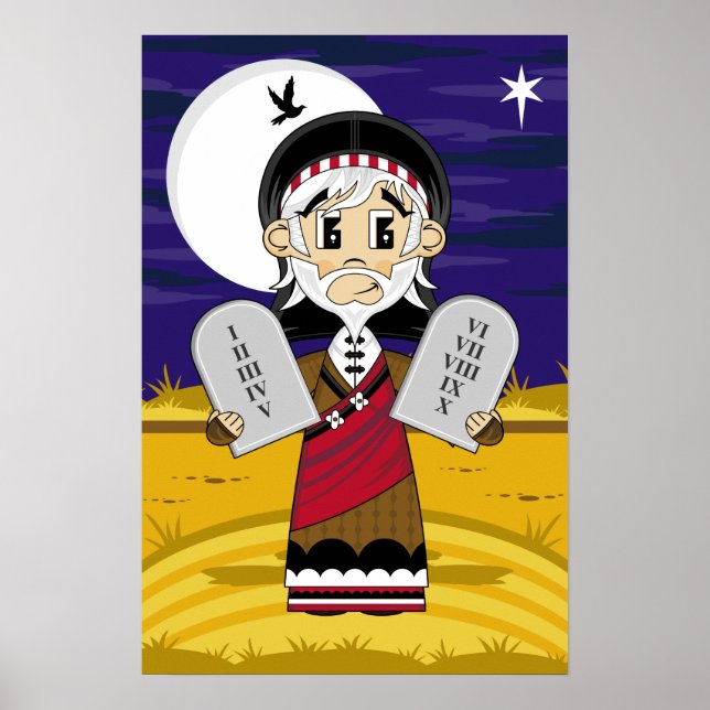 Moses & 10 kommandon Poster (Framsidan)