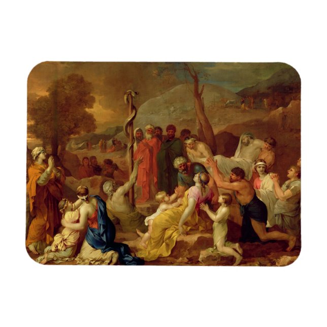 Moses and the Brazen Service, c.1653-54 (oil on ca Magnet (Horisontell)