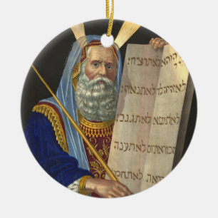 "'Moses and the Ten Commandments'" Julgransprydnad Keramik
