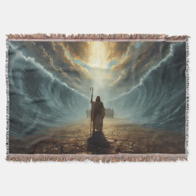 Moses at the Red Sea: Christian Blanket Filt (Framsidan)