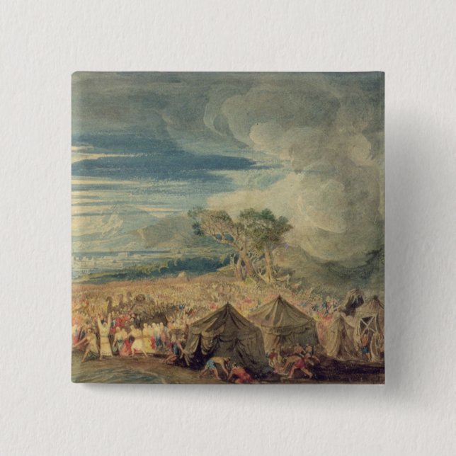 Moses att dela bevattnar av det röda havet knapp (Framsida)