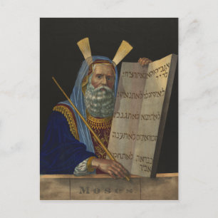 Moses av Henry Schile 1874 Vykort