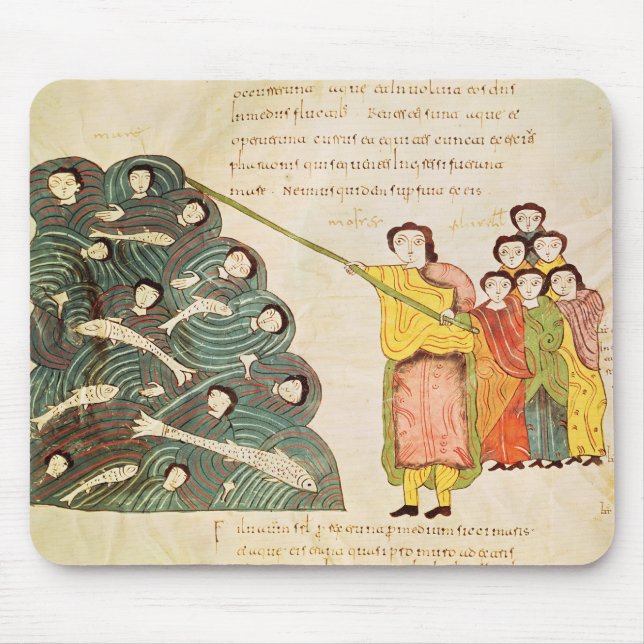 Moses bokslut det röda havet på egyptierna musmatta (Framsidan)