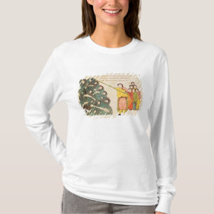 Moses bokslut det röda havet på egyptierna t-shirt