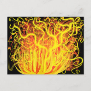 Moses Burning Bush Christian Modern Abstrakt Art Vykort