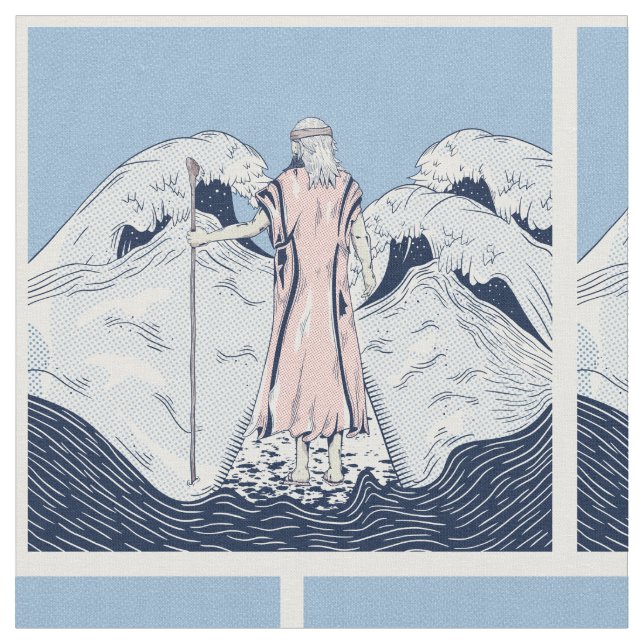 Moses Christian Art Tyg (Närbild)