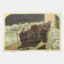 Moses Crossing of the Red Sea, Vintage Religion Kökshandduk