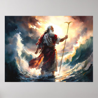 Moses delade Röda havet Poster
