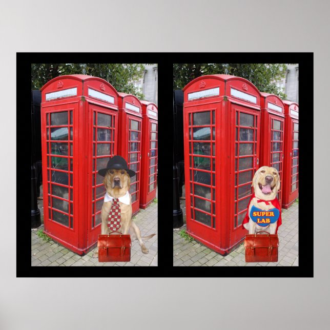 Moses går in i en Mobil Booth Poster (Framsidan)