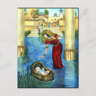 Moses in a Basket vycard Vykort
