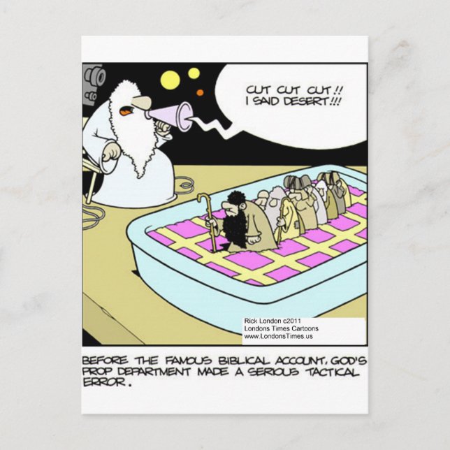 Moses in Hollywood Funny ger Tees Mugg-kort etc. Vykort (Framsida)