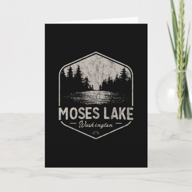 Moses Lake Washington Utomhus Vintage 3  Kort (Framsida)