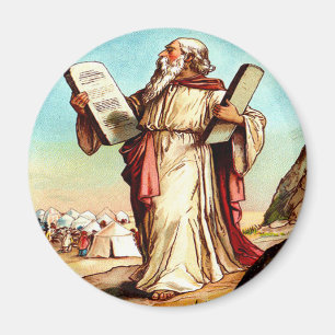 Moses med borden av lagmagneten magnet