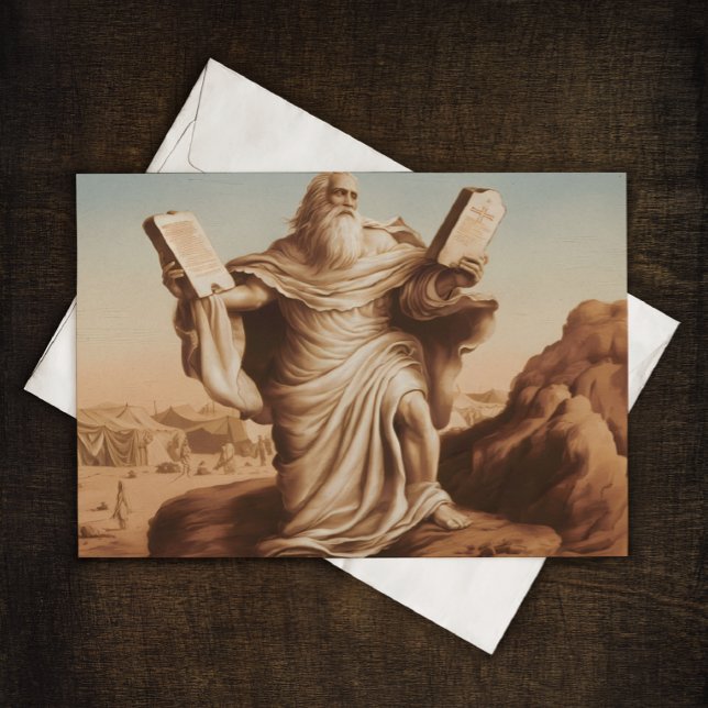 Moses med lagens tavlor Grattiskort Hälsningskort (Skapare uppladdad)