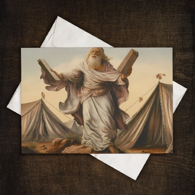 Moses med lagens tavlor Vykort Hälsningskort (Skapare uppladdad)