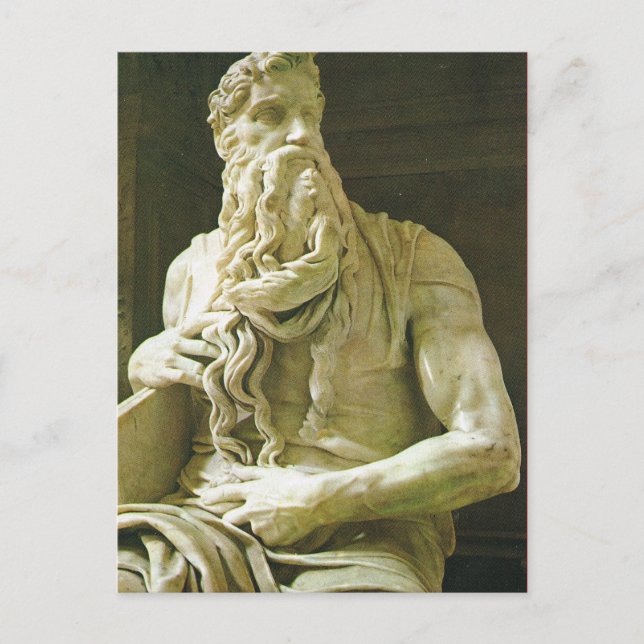 Moses, Michelangelo, S Pietro i Vincola Vykort (Framsida)