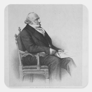 Moses Montefiore Fyrkantigt Klistermärke