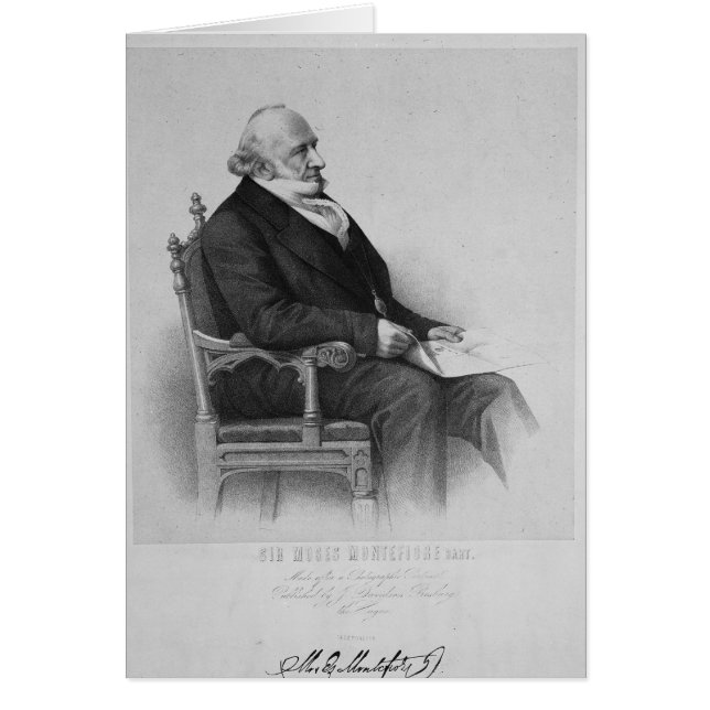 Moses Montefiore Hälsningskort (Framsidan)