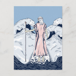 Moses och avresande hav vykort