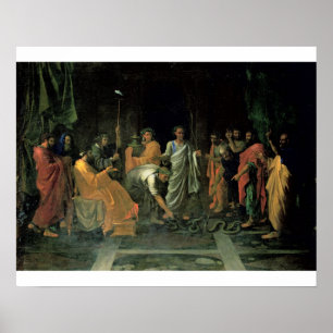 Moses och Brazen-byggnaden (olja på canvas) Poster
