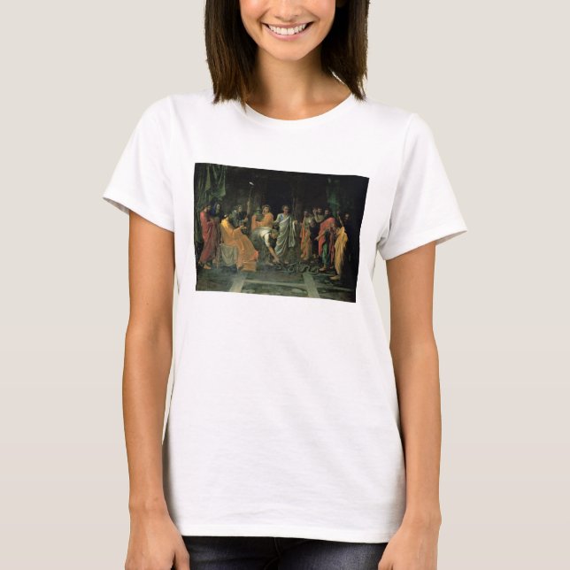 Moses och Brazen-byggnaden (olja på canvas) T-shirt (Framsida)