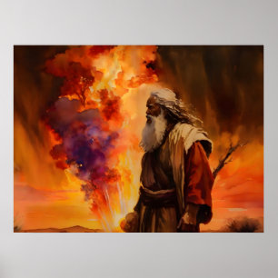 Moses och Burning Bush Poster