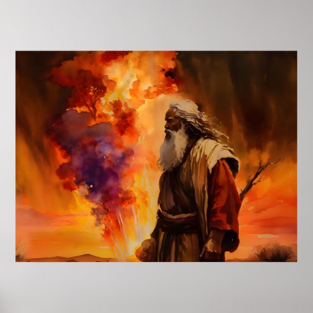 Moses och Burning Bush Poster (Framsidan)