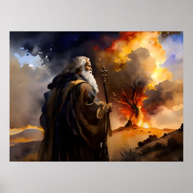 Moses och Burning Bush Poster (Framsidan)