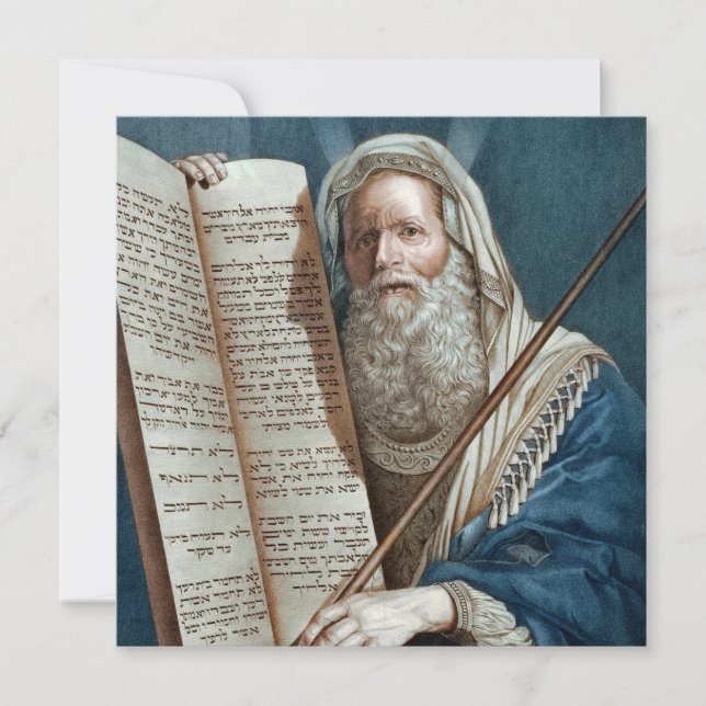 Moses och de tio budorden julkort (Framsida)
