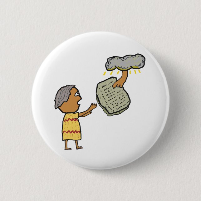 Moses och de tio budorden knapp (Framsida)