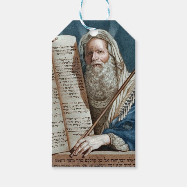Moses och de tio budorden presentetikett (Framsidan)