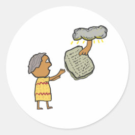 Moses och de tio budorden runt klistermärke