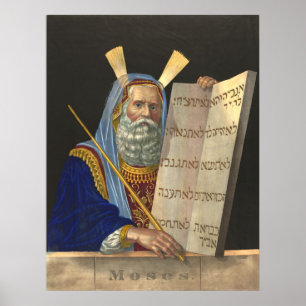 Moses och de tio budorden skriver ut/poster poster
