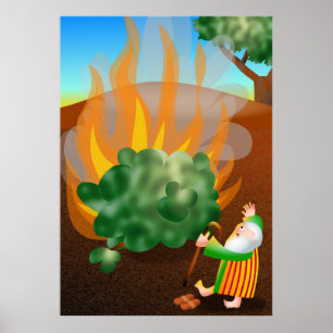 Moses och den brännande Bushs bibelhistoria Poster